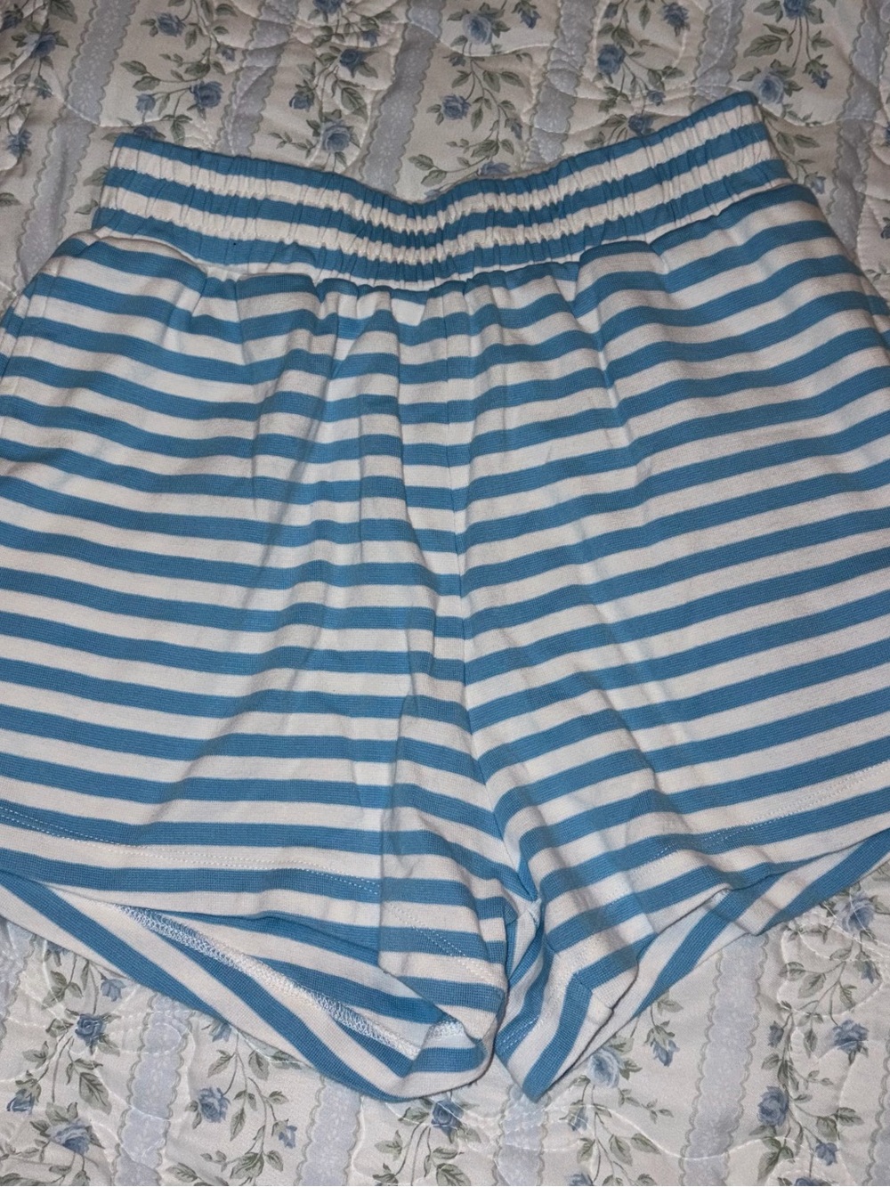 Daily Drills Blue & White Striped Lounge Shorts